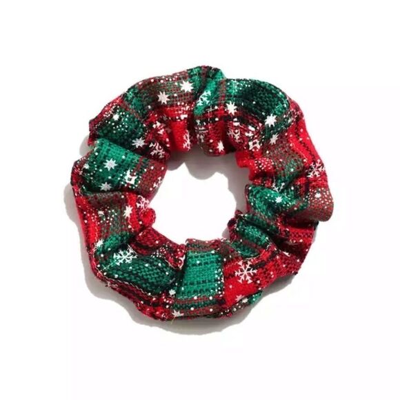 NEW! Tweed Christmas Plaid Scrunchie Set - Picture 2 of 9